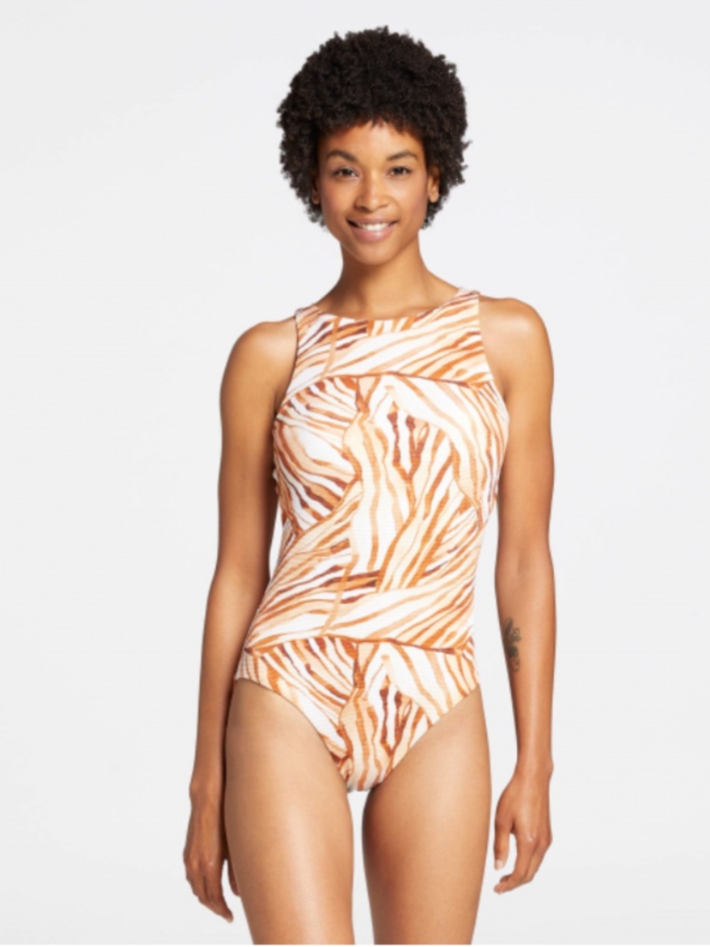 CALIA Open Back High Neck One Piece Swimsuit Sz 4